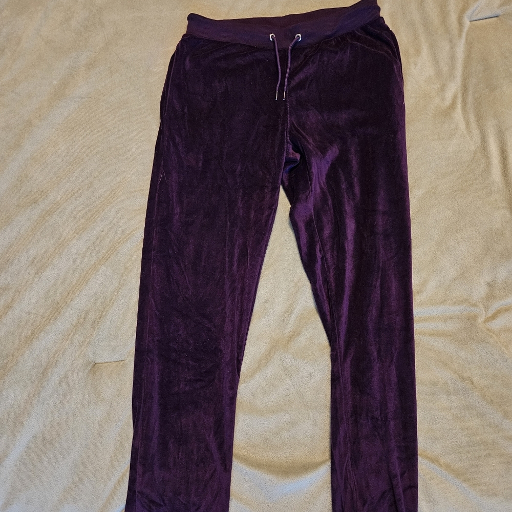 Deep Purple Velour Tracksuit pants